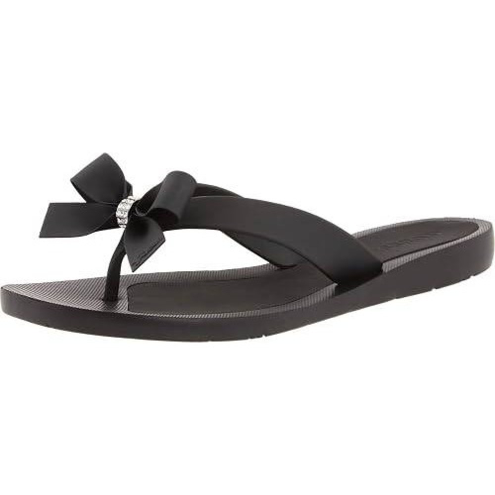 GUESS Tutu Womens Sandals Black Bow Rhinestone Flip Flop 9 M GW-TUTU-B-9